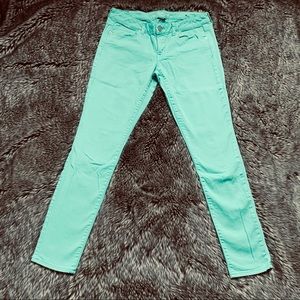 American Eagle Mint Green Skinny Jeans